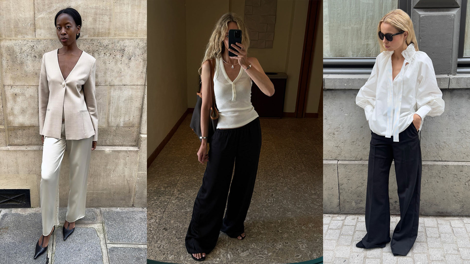 women wearing minimalist outfits 