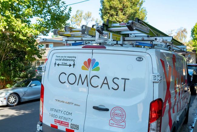 Comcast truck in Lafayette, California