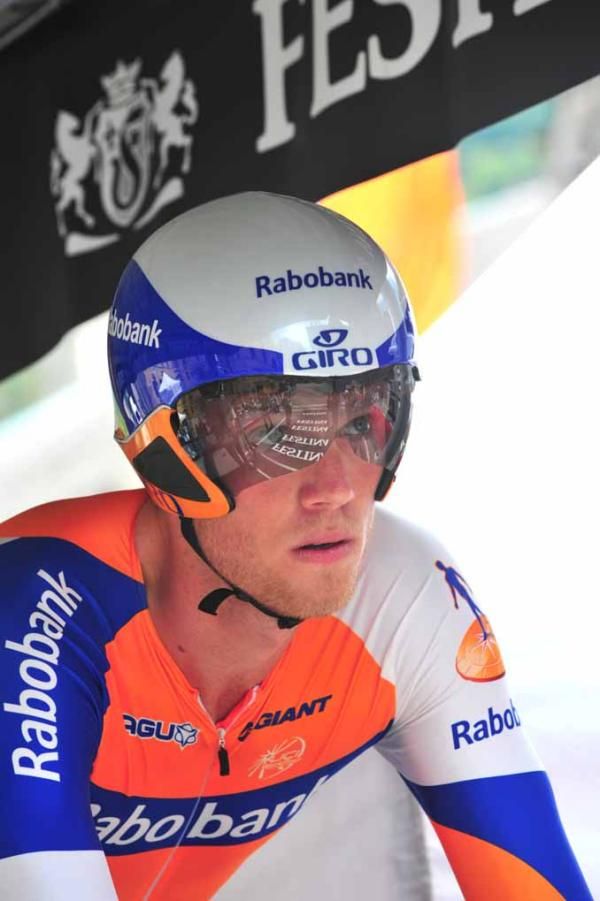 Lars Boom (Rabobank) readies himself for the off.