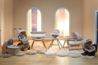 Image of Maxi-Cosi baby gear in a living room