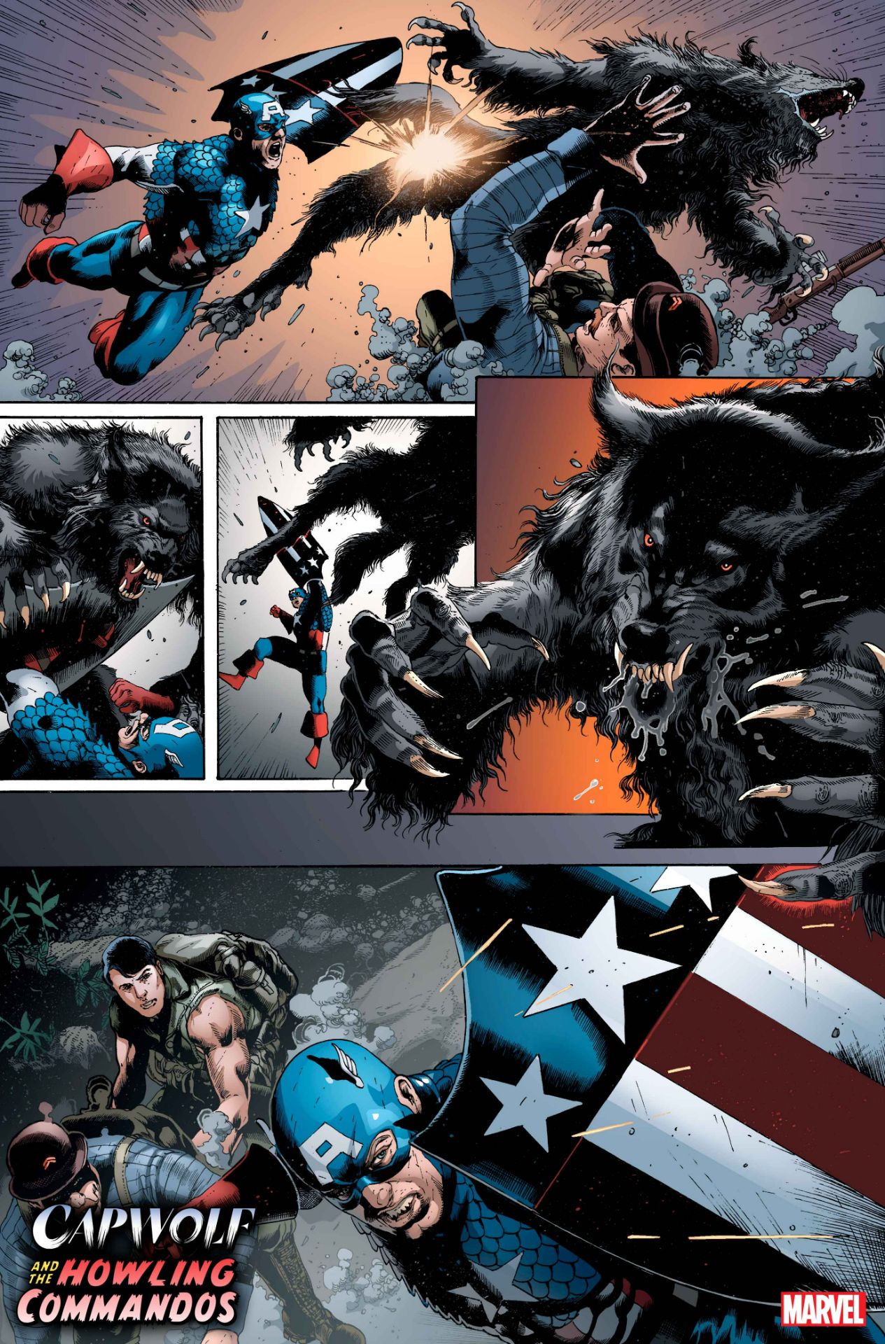 Capwolf and the Howling Commandos #1 interior art