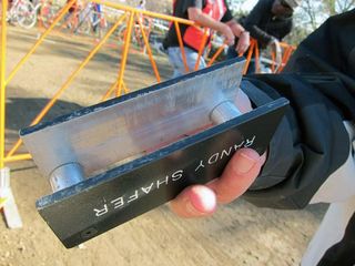 USA Cycling's tire gauges are much more official looking, with machined aluminum construction and even the official's name etched on the outside