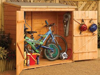 outdoor storage boxes: from Garden Street with bicycles and bike helmets