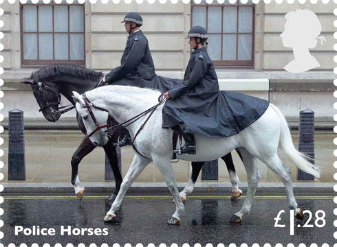 Police Horses Stamp