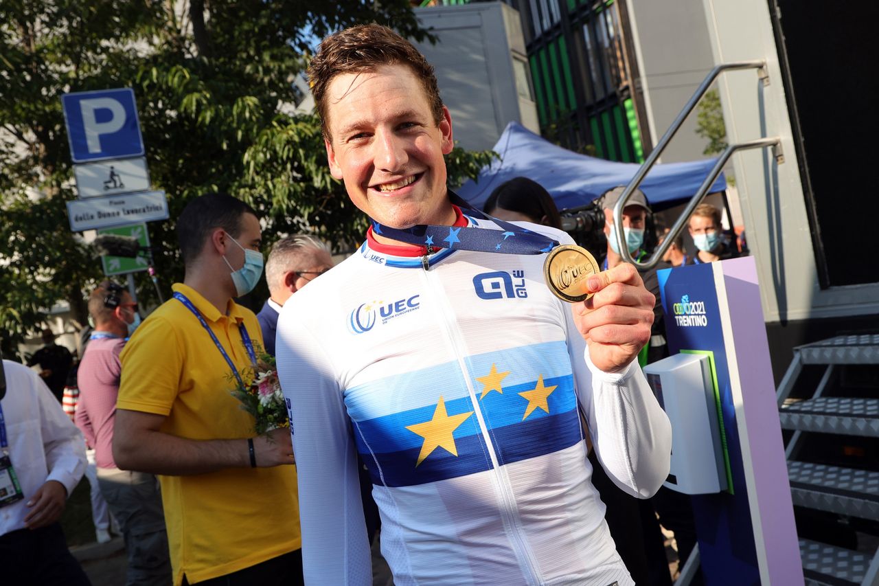 2021 UEC Road European Championships Trento Elite Mens Individual Time Trial 224 km 09092021 Stefan Kung Switzerland photo Ilario BiondiBettiniPhoto2021