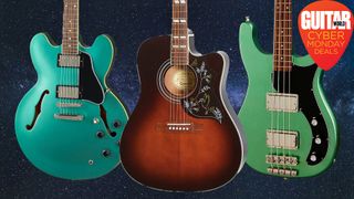 Three Epiphone instruments that have been discounted for Cyber Monday 2022