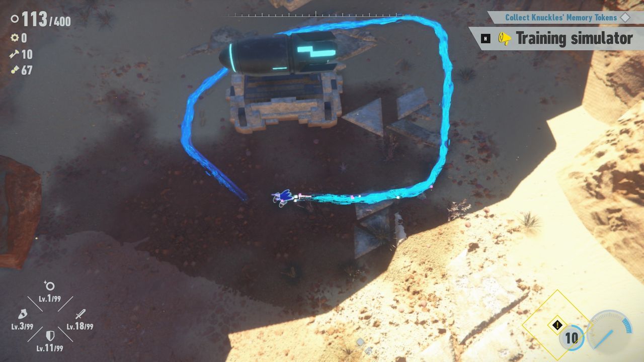 Sonic Frontiers drain the water - picking up the bomb