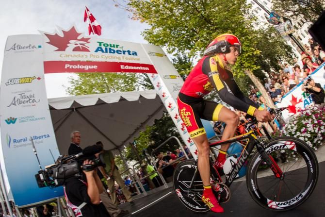 Taylor Sheldon (Kenda-5 Hour Energy) was one of today's first riders to leave the start house.