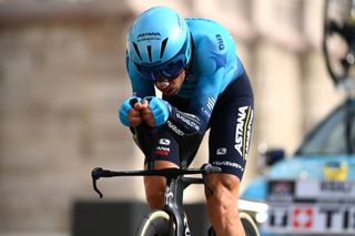 BUDAPEST HUNGARY MAY 07 Vincenzo Nibali of Italy and Team Astana Qazaqstan sprints during the 105th Giro dItalia 2022 Stage 2 a 92km individual time trial stage from Budapest to Budapest ITT Giro WorldTour on May 07 2022 in Budapest Hungary Photo by Tim de WaeleGetty Images