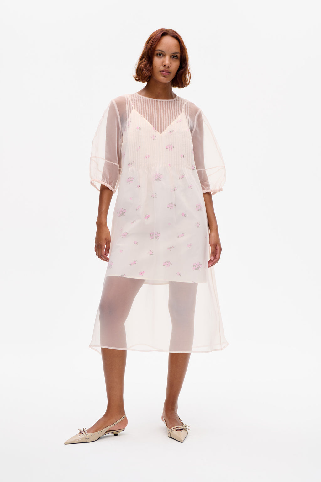 Abigaelle Dress | Fuchsia Pink Flower