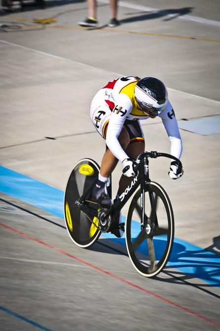 Mandy Marquardt﻿ races the day's fastest time of 36.098 and puts her on the top step of the poduim in this years women's 500-meter time trial