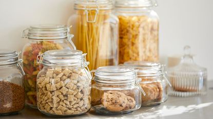 Dried food in jars