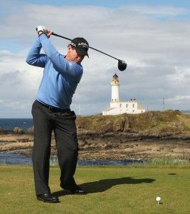 Tom Watson playing in The Open Championship