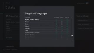 Xbox language selection
