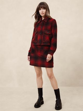 Plaid Cropped Jacket