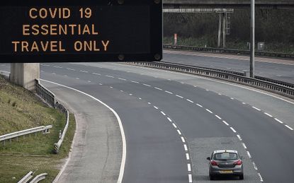 The M8 motorway in Glasgow during the first coronavirus lockdown