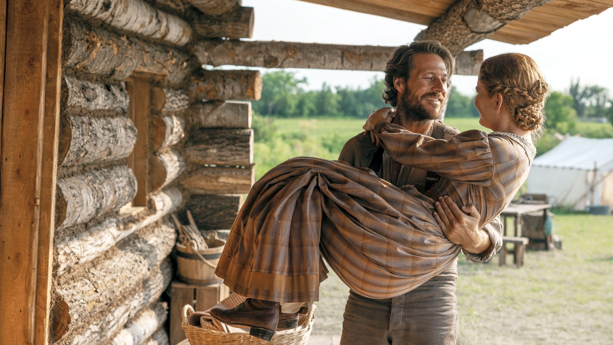 Luke Bracey and Crosby Fitzgerald in Little House on the Prairie 