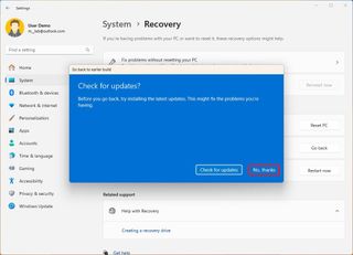 Windows 11 roll back skip updates