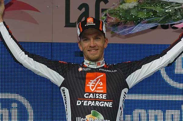 A happy Spaniard on the podium