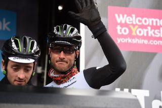 Steve Cummings at the start, Tour de Yorkshire 2016 stage one