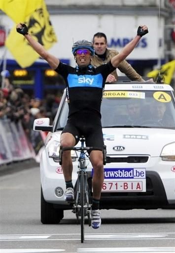 Juan Antonio Flecha (Team Sky) wins Omloop Het Nieuwsblad