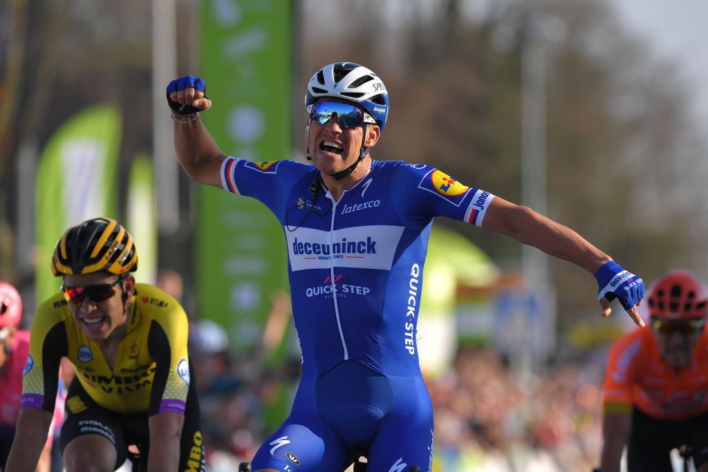 Zdenek Stybar (Deceuninck-Quickstep) with the win