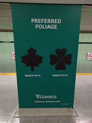 This four-leaf shamrock was unlucky for Guinness
