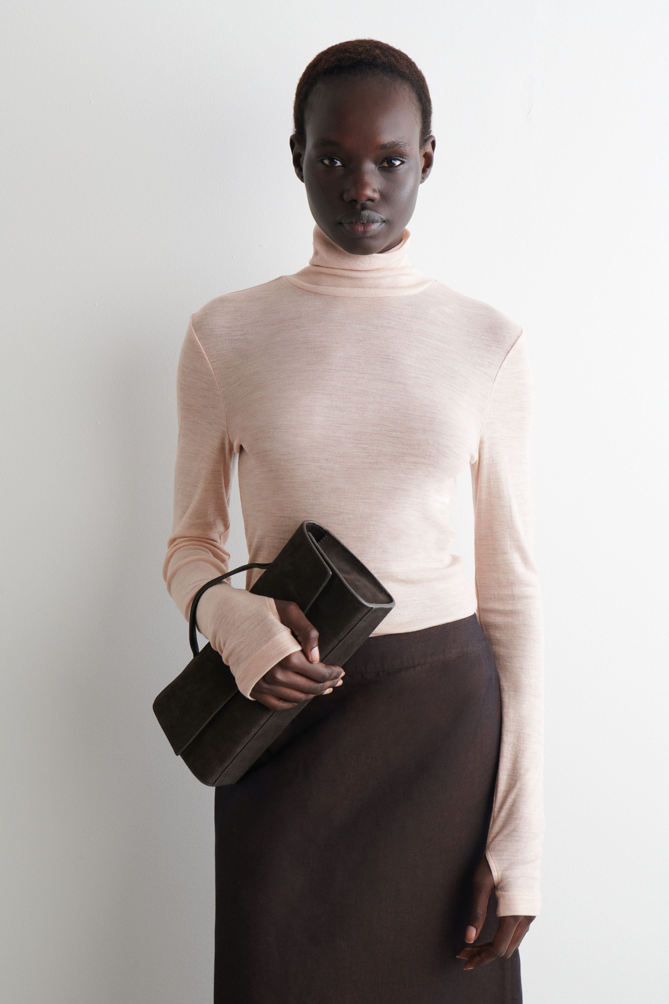 Merino Wool High-Neck Top