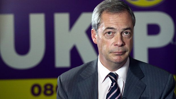 United Kingdom Independence Party (UKIP) leader Nigel Farage 