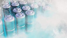 An illustration of cryotubes used to store biological samples at low temperatures.