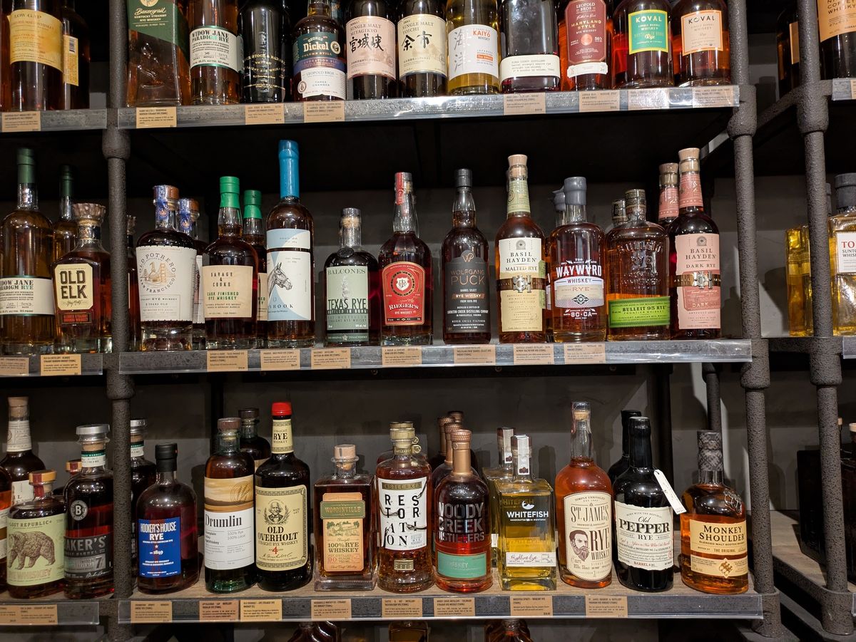 Bourbon bottles shot by Pixel 8a