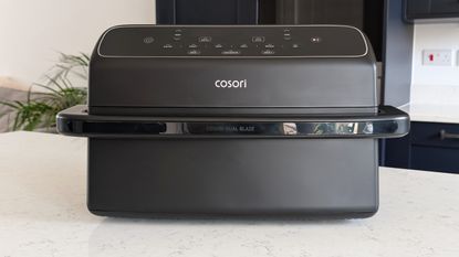 Cosori Dual Blaze Twinfry Compact air fryer on kitchen counter