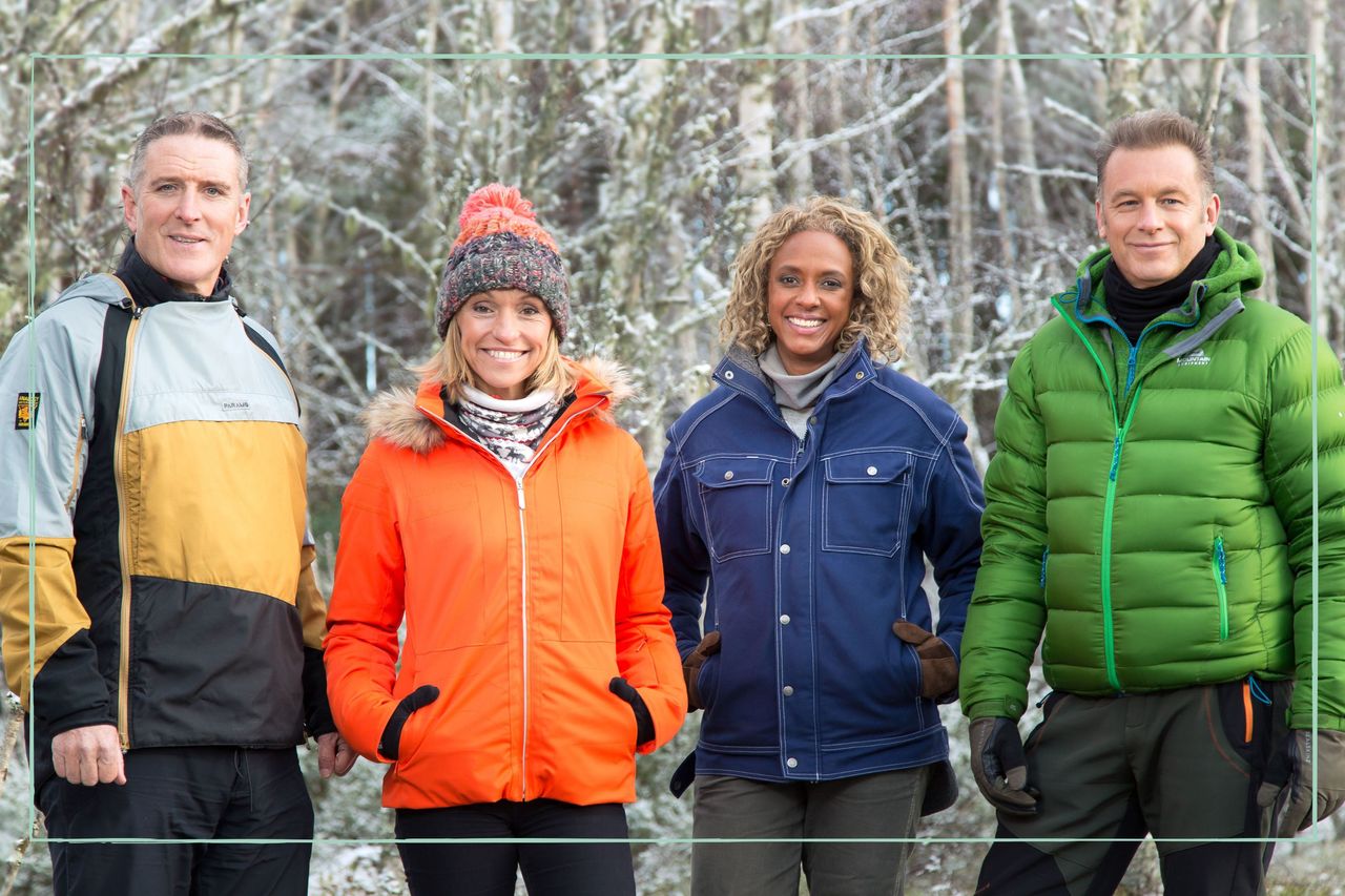 Iolo Williams, Michaela Strachan, Gillian Burke, Chris Packham, presenters of Winterwatch 2023