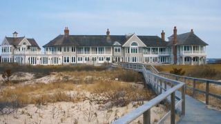 The exterior of the house in the Hamptons in Billions