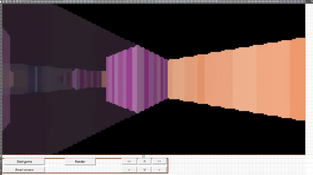 A functioning raycaster and texture mapper demonstrated with a mildly-interactive maze game made fully within Microsoft Excel.