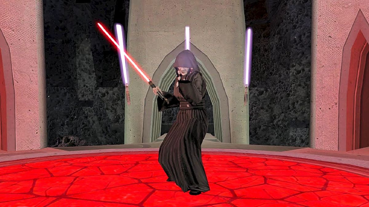 The villain of KOTOR 2 stands before you with 4 lightsabers