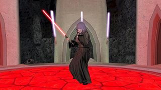 The villain of KOTOR 2 stands before you with 4 lightsabers