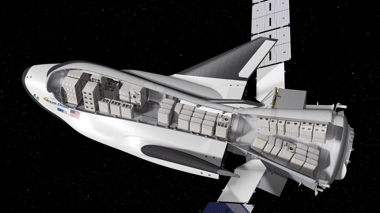 A schematic of the cargo space inside.