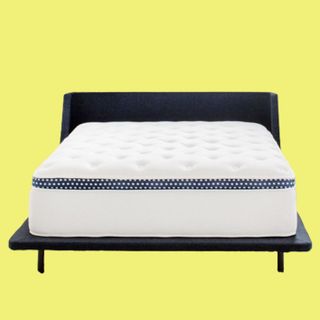 The WinkBed Mattress on a yellow background