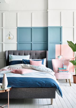 Colour blocking in bedrooms