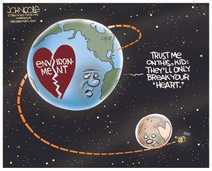 Editorial cartoon Environment Pluto