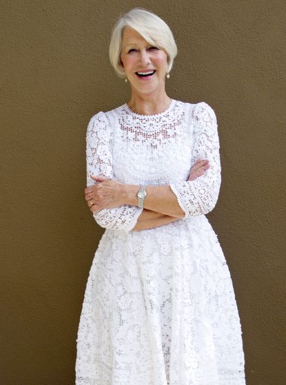 Helen Mirren White Dress 