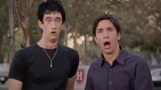 Jeremy Howard next to a shocked Justin Long in Accepted