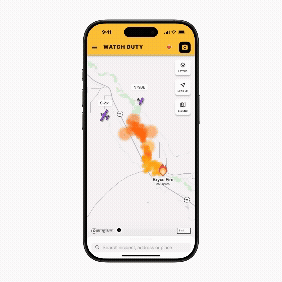 Watch Duty app on iPhone, Award Design Award