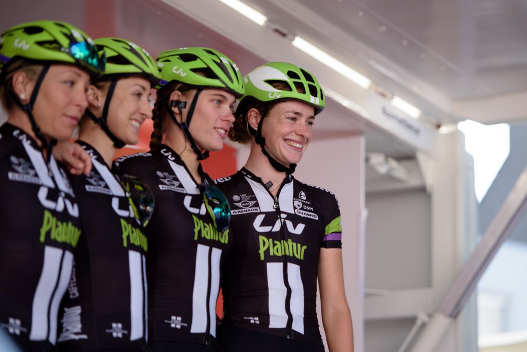 The Liv-Plantur team on the podium