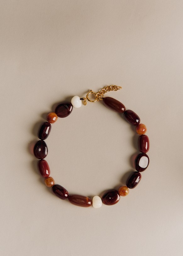 Morgane Necklace - Brown Multi - Resin - S&amp;eacute;zane
