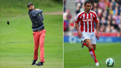 peter odemwingie playing golf and football