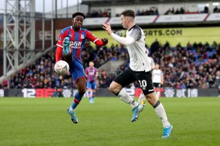 Brandon Pierrick, left, made his full debut for Palace