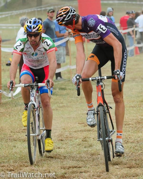Ryan Trebon (Kona) looks back to make sure that Powers has been dropped