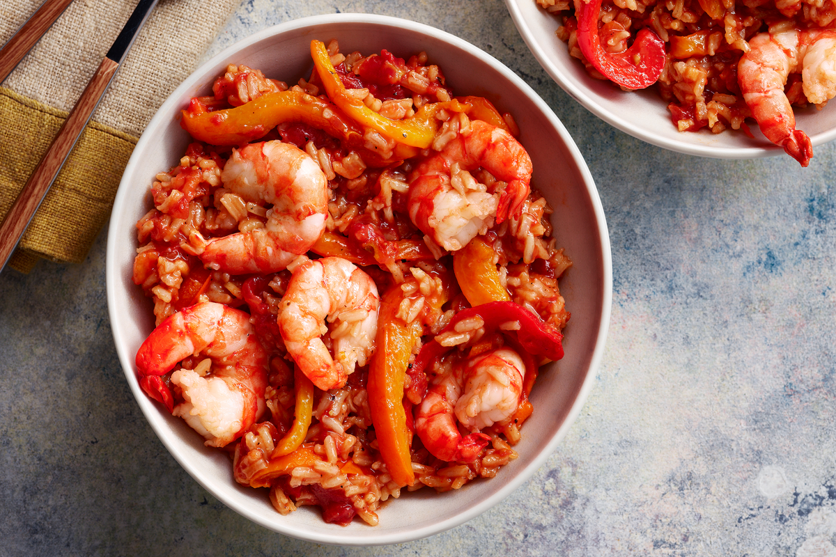 Have a go at making this nutritious, tasty and wholesome prawn jambalaya